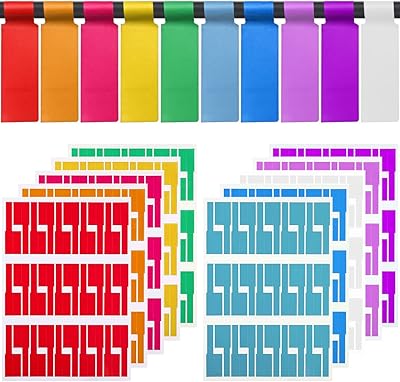 Étiquettes de câble decardo, 300 pièces de 10 couleurs, étiquettes de fil étanches