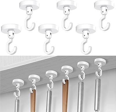 Crochets de plafond adhésifs puissants 6 crochets [sans dommages] perçage] muraux pour suspendre
