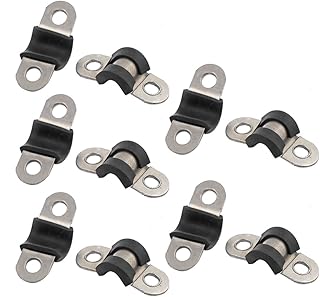 10 pièces de colliers de serrage en acier inoxydable en forme de u