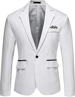 Blazer léger et élégant pour hommes, coupe ajustée à un bouton, décontracté