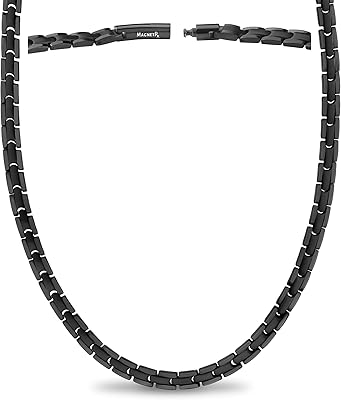 Collier magnétique en titane magnet rx® - collier magnétique (noir, 21,5 pouces)