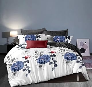 Parure de lit élégante king size, 100% coton, multicolore, parure de lit