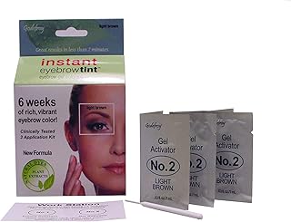 Kit de sourcils permanents godfroy instant tint - châtain clair, 3 pièces