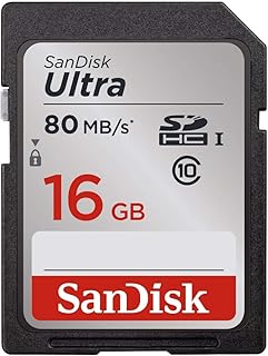 Carte mémoire sandisk ultra sdhc 80 mo/s uhs-i, 16 go - ssddunc-016g-gn6in