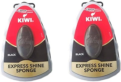 Éponge de cirage à chaussures kiwi express, noir 5,8 ml (paquet de 2)