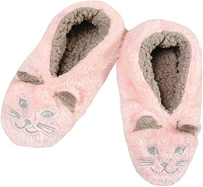 Pantoufles de sieste en forme de chat rose pour femmes faceplant (petit 5/6)