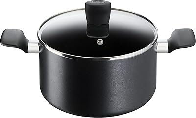 Tefal g6 super cook faitout 22 cm avec couvercle, antiadhésif, noir, aluminium b4594584