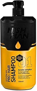 Shampoing nishman pro-hair sans sel ni parabène avec complexe de kératine 1250 ml