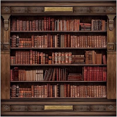 Oihran 25x25 m bibliothèque rétro de photographie vintage fond de livre antique étagère