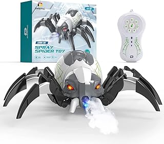 Jouet robot araignée télécommandé dirk pour décorations de fête d'halloween, vaporisez et jouez