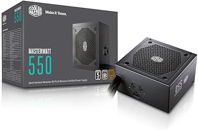 Alimentation modulaire mastroat 550 w demi-ventilateur, alimentation certifiée bronze 80 plus pour pc
