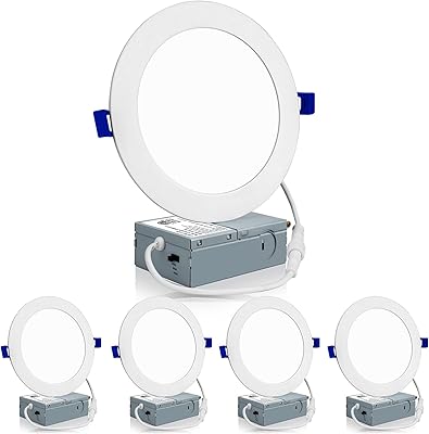 Plafonniers led ultra fins miconard 6" 4 pièces 3000k 4000k 5000k sélectionnable 12w=110w