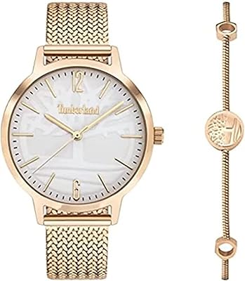 Montre analogique timberland pour femme en acier inoxydable (or, tdwlg2001451,5 atm/38 mm), bracelet