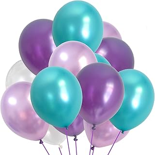 Ensemble de ballons violets sarcelle de 12 pouces pour la saint-valentin, ballons lavande