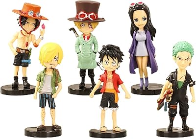 Figurines de poupée une pièce, 6 figurines luffy en pvc pour la décoration