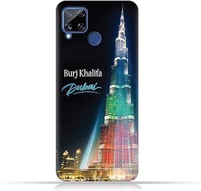 Coque de protection en tpu amc design pour realme c15 avec motif lumineux