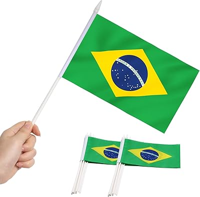 Drapeau anly du brésil petit drapeau à main de 5 x