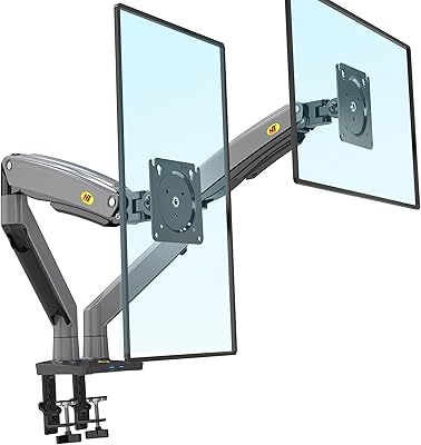 Support pour moniteur de bureau double nb north bio avec bras