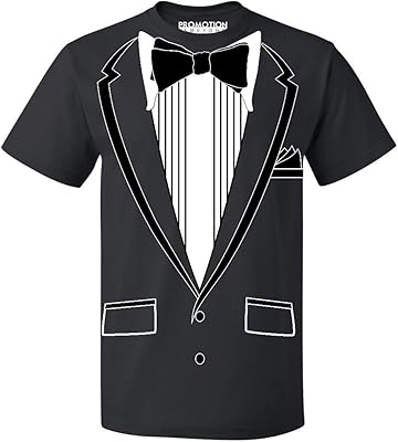 T-shirt promotion & beyond tuxedo pour hommes (noir) avec pochette, noir