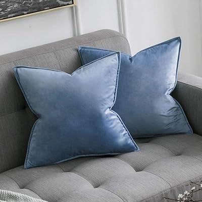 Kutey housse de coussin carrée décorative en velours, housse de coussin pour canapé