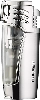 Allume-cigare rechargeable en métal avec coupe-trou bleu foncé, 3 pièces bleu foncé (argent)