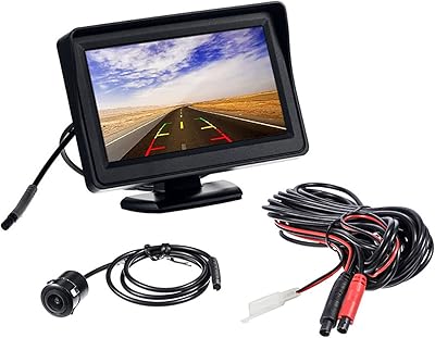Système de vue arrière de voiture tft-lcd 5" + caméra de stationnement hd