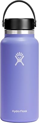 Bouteille d'eau réutilisable en acier inoxydable hydro flask avec goulot large et couvercle