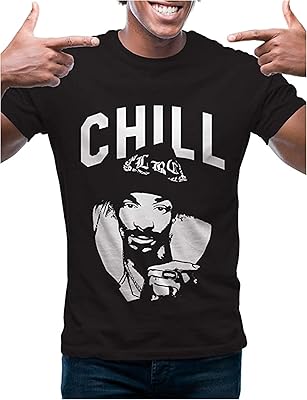 T-shirts graphiques 100 % coton parodie hip hop streetwear urbain, snoop chill