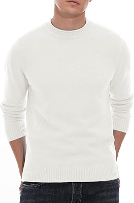 Pull tricoté chaud pour homme avec col et manches longues, doux et confortable