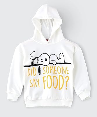Sweat à capuche snoopy pour grandes filles - blanc cassé, 9-10 ans