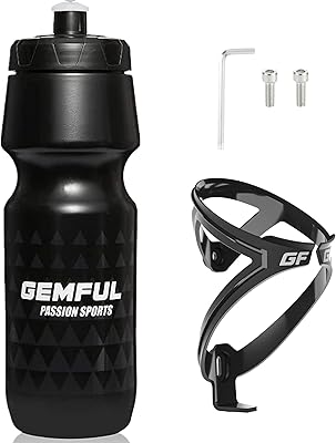 Porte-bouteille d'eau jimful cycling avec ensemble de bouteilles souples durables de 24 oz