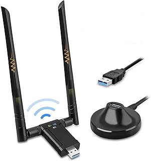 Adaptateur wifi usb sans fil pour pc, dongle wifi double bande 1200 mbps