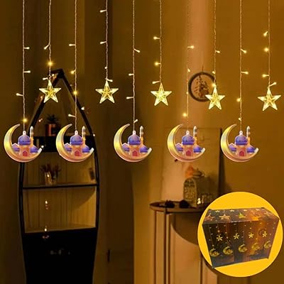 Étoiles led pour la décoration de la maison du ramadan, lumières décoratives