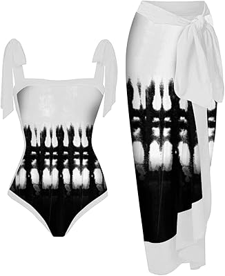 Maillot de bain une pièce pour femme avec jupe longue portefeuille