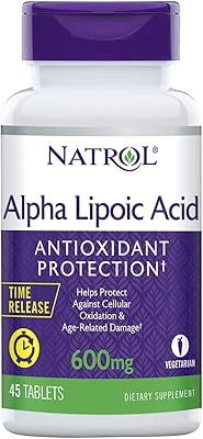 Acide natrol alpha lipoïque, time race, 600 mg, 45 comprimés