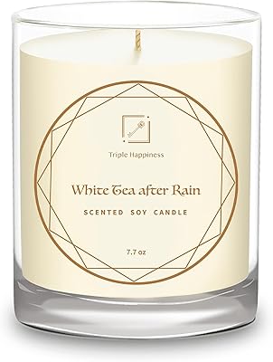 Bougies parfumées triple bonheur, cire de soja 100 % naturelle, 8 oz