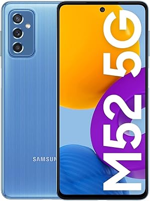 Téléphone portable samsung galaxy m52 5g sans carte sim, système android, 6 go