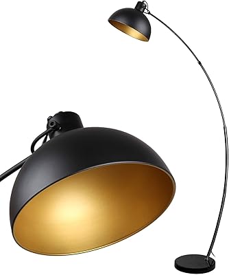 Lampadaire lampadaire osasi lampadaires vintage noir et or réglable dimmable 1