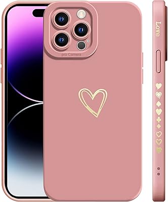 T tercelli coque de luxe pour téléphone portable avec motif cœur doré, silicone