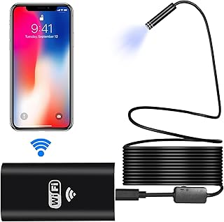 Caméra d'inspection serpent wifi endoscope sans fil 5,5 mm 1080p hd semi-rigide