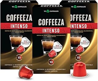 Capsules covisa intenso en aluminium, densité 10, capsules compatibles nespresso, paquet de 3