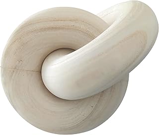 Grande chaîne en bois sculptée à la main de 2 chaînes pour décoration