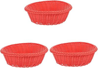 Alipis 3 pièces panier de fruits tissé plateau de service alimentaire plateau tissé