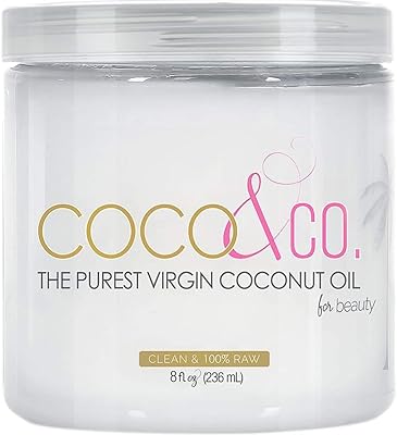 Huile de noix de coco coco & co. pour cheveux et peau. crème