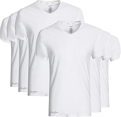 Paquet de 6 sous-vêtements essentiels à col en v pour hommes – respirant