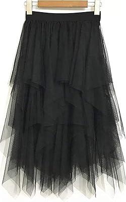 Jupe en tulle pour femme only bridal avec un design formel asymétrique, mi-longue