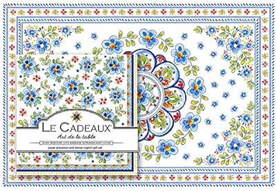 Coffret cadeau sets de table et serviettes en papier le cado