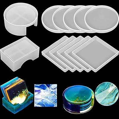 Castowave 12 pièces moules en résine de dessous de verre de tasse