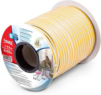 Adhésif auto-adhésif "e" blanc 2 x 50m dtebe beorol