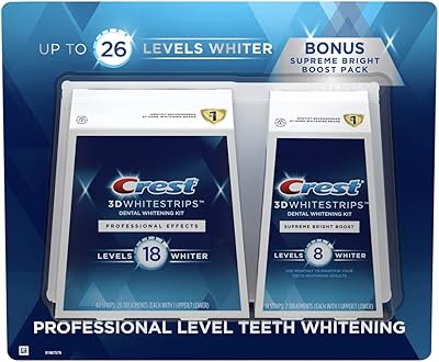 Kit de blanchiment des dents à effets professionnels crest 3d whitestrips